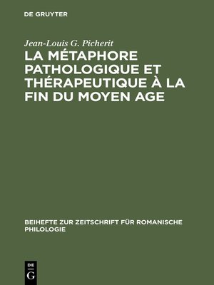 cover image of La Métaphore pathologique et thérapeutique à la fin du Moyen Age